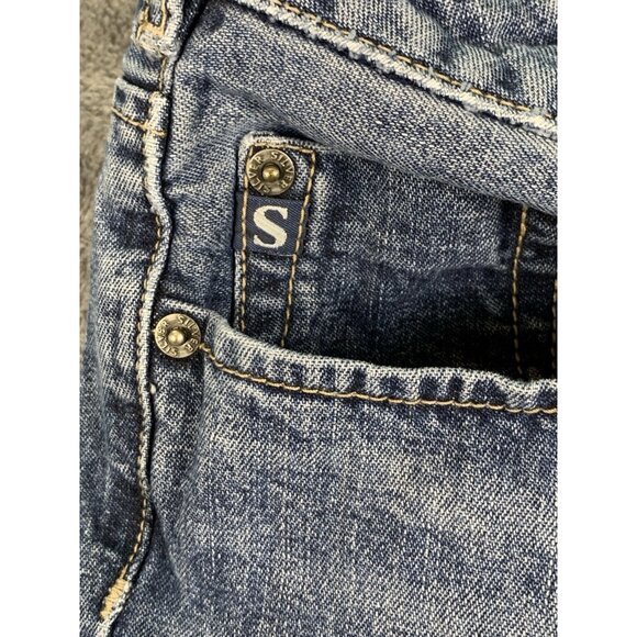 Silver Jeans Women's 32x32 Flared Slit Hem Blue Medium Wash - Picture 7 of 14